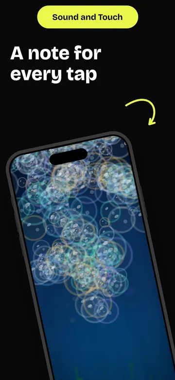 Bubbles theme: translucent bubbles rising through deep blue water
